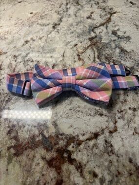 Ralph Lauren Kids Plaid Pastel Bow Tie - Pink, Blue & Yellow